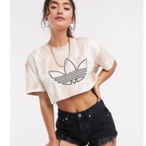 Adidas Beige Crew Neck T-Shirt